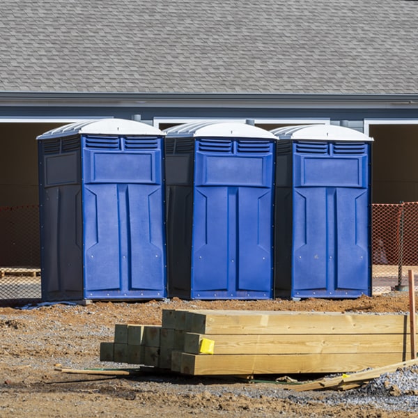 what is the expected delivery and pickup timeframe for the porta potties in Guilford Missouri